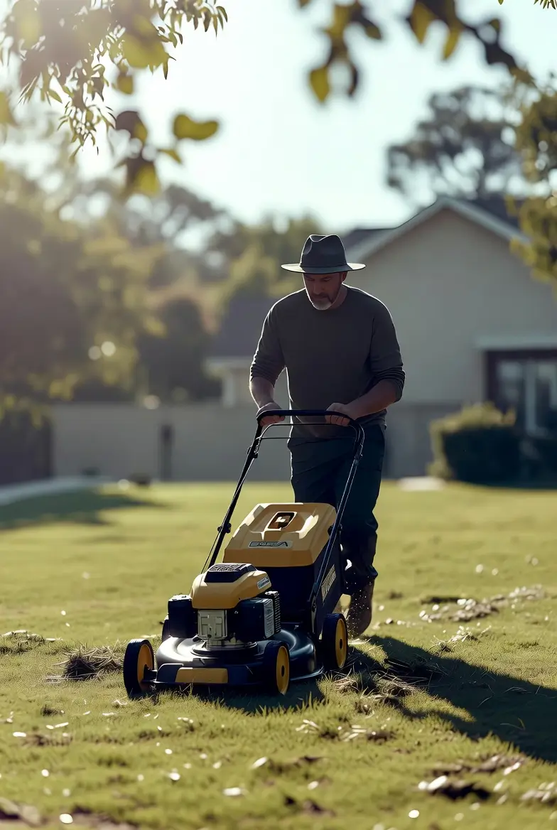 Mowing over dog poop