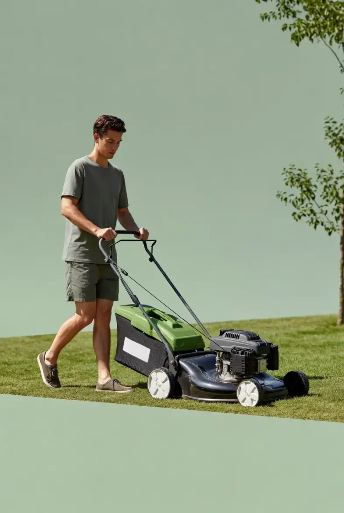 mowing over dog poop